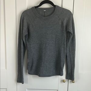 Lululemon Gray Sit in Lotus Long Sleeve Sweater | Small